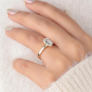 Anillo de Compromiso con Diamante Cultivado en Laboratorio, Corte Ovalado de 2.00 Quilates, Certificado por IGI, Oro de 14K, Joyería de Lujo para Regalo de Fiesta - Product Image 3