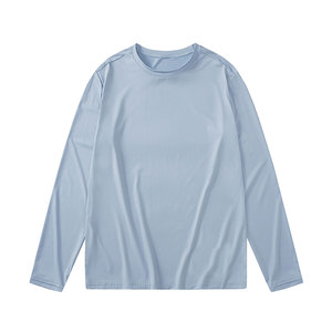 Camiseta de Manga Larga Informal a la Moda, 100% Algodón, Transpirable, Cómoda, Antiarrugas, para Uso Diario, Camisetas para Hombre - Product Image 6