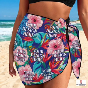 Pareo Hawaiano Personalizado con Estampado Polinesio, Envoltura de Playa Ligera, Ropa Tropical para Resort, Fabricante de Telas Personalizadas OEM ODM - Product Image 4