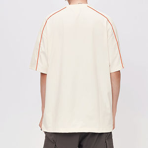 Camisetas Oversize de Cuello Redondo para Hombre, Camisetas Holgadas con Hombros Caídos, Camisetas de Alta Calidad con Rayas Laterales - Product Image 3