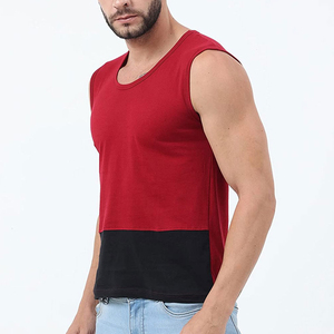 T-shirt de sport sans manches pour homme, nouveau style, 100% coton, coupe classique, design personnalisé, col rond élastique, sans manches - Product Image 3