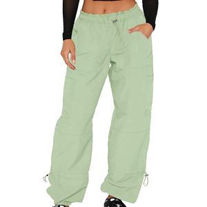 High Demand Cargo Jeans High Waist <b>Loose</b> Casual <b>Trousers</b> Vintage Lady Multi Pocket Streetwear Straight Cargo Denim Jeans Pants - Product Image 1