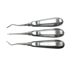 Élévateur dentaire premium en acier inoxydable pour l'extraction des racines PDL, instruments chirurgicaux ailés, courbés et droits, certifiés CE ISO - Product Image 3