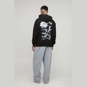 Sweat-shirts à capuche en molleton français vierges personnalisés de haute qualité pour hommes, style streetwear, coupe oversize à épaules tombantes, pour la fabrication en usine - Product Image 2
