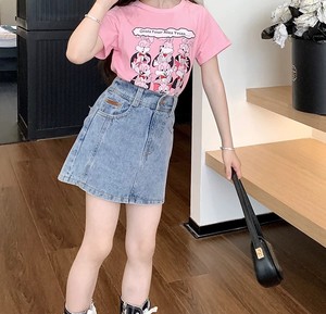 High Waist Denim Mini <b>Skirt</b> Women Digital Printed Cartoon Print Straight Casual Summer Washed Pockets Comfortable Fit In-Stock - Product Image 2