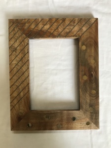 Antique <b>Rustic</b> Solid Wood <b>Photo</b> <b>Frame</b> Handmade Fractal Wood Burning Picture <b>Frame</b> with Turquoise Resin Inlay Home <b>Photo</b> <b>Frame</b> - Product Image 6