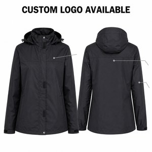 Veste de pluie imperméable à capuche pour femme, légère, entièrement zippée, coupe-vent d'extérieur, marque privée, vente en gros, fabricant direct - Product Image 5