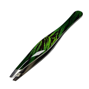 Stainless Steel Eyebrow Tweezers Set With Slanted Tips Facial Hair <b>Removal</b> <b>Tool</b> <b>Pointed</b> Tweezers With Leather Case - Product Image 5