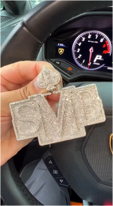 Pendentif personnalisé en argent 925 avec initiale de nom, serti de moissanite VVS taille brillant, bijou hip-hop raffiné, cadeau unisexe - Product Image 6