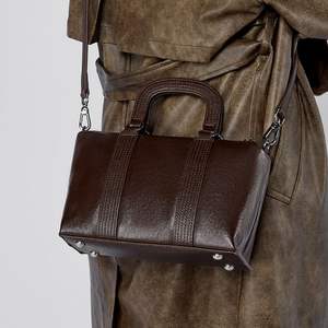 Bolso de Hombro de Cuero Genuino Retro de Moda 2026, Bolso Tipo Satchel para Mujer, Versátil, Impermeable y Ecológico - Product Image 5