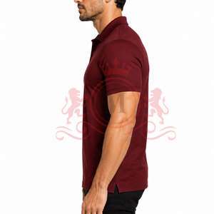 Premium <b>Burgundy</b> Polo <b>Shirt</b> Modern Design Soft Cotton Fabric Comfortable Fit Breathable Short Sleeve Daily Wear - Product Image 3