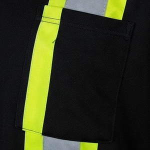 Chemises polo de travail haute visibilité, bande réfléchissante haute visibilité, vêtements de travail routier, chemise polo à manches longues pour ouvrier - Product Image 5