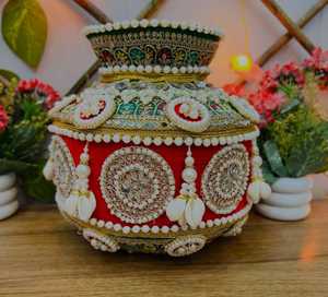 Indian handmade Beautiful Minakari Kalash & Lota Jaago <b>Set</b> for Griha Pravesh Puja Decorative Items Return Gift Wedding Gift <b>Set</b> - Product Image 2