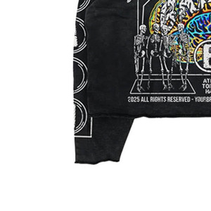 2027 Yourbrand Men's Washed Black Zipper-Up 100% Cotton Quick Dry Breathable Lightweight <b>Hoodie</b> <b>Large</b> Back Graphic Print Vintage - Product Image 4