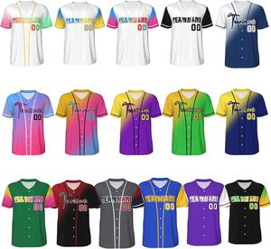 Sublimación personalizada Camisetas de béisbol Jersey Equipo Uniformes Sublimado Softball Béisbol Jersey - Product Image 6