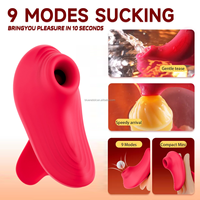 Vibrateur à succion clitoridienne portable, design doigt, mains libres, mini, en silicone, étanche, rechargeable, vente en gros ODM