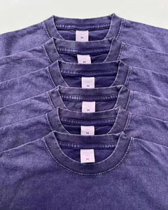 T-shirt Homme Vintage Uni Personnalisable avec Logo, Effet Délavé Acide, Respirant, Style Urbain - Product Image 2