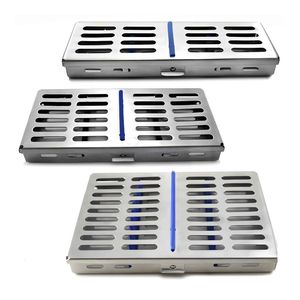 Juego de Casetes Apilables para Esterilización Dental, Bandejas de Acero Inoxidable para Instrumentos Quirúrgicos con Soportes de Silicona - Product Image 5