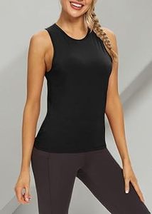 Camisetas sin mangas ajustadas de varios colores para mujer, camisetas deportivas - Product Image 4