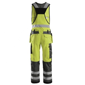 Hi <strong>Vis</strong> One Piece <strong>Trousers</strong> <strong>High</strong> Visibility Bib Pant <strong>Work</strong> Overalls for Men - Product Image 2