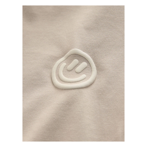T-shirt à manches courtes pour homme, beige, col rond, avec logo Smiley imprimé sur le devant, jersey décontracté en coton, coupe classique - Product Image 4