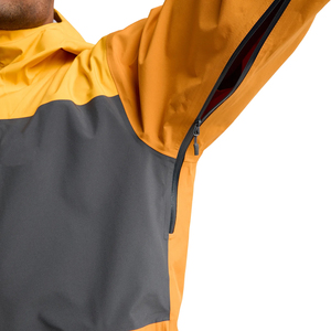 Veste coupe-vent imperméable à capuche pour homme avec blocs de couleur et fermeture éclair sur le devant, style sportif, finition hiver - Product Image 5