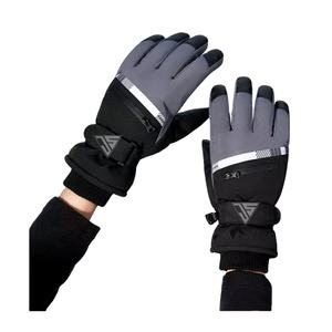 Gant de neige de ski pour hommes d'hiver de haute qualité, fabriqué à partir de tissu imperméable stratifié de polyuréthane/cuir PU, doublure intérieure en fourrure - Product Image 1