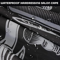 Cape de Barbier Imprimée Unisexe en Nylon Imperméable pour Salon de Coiffure, Cape de Coupe de Cheveux pour Adulte, Costume d'Halloween Tendance