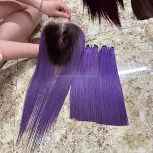 Premium Human Hair Bundle and Lace Closure 2x6 Smooth Bone Straight Set Lace Front <b>Wigs</b> Human Hair Vietnamese Raw Hair Products - Product Image 4
