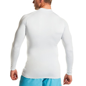 Camiseta Deportiva de Manga Larga para Hombre, Blanca, Anti-UV, Antibacteriana, Transpirable, Ecológica, de Secado Rápido, Poliéster/Nailon - Product Image 4