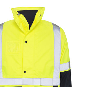 Customise Outdoor Class 2 Waterproof Polyester Work Safety <b>Jacket</b> for Construction Reflective <b>Softshell</b> Waterproof Safety <b>Jacket</b> - Product Image 4