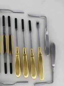 Kit chirurgical manuel de 15 pièces pour lifting des sourcils endoscopique et raspages nasaux, en acier inoxydable réutilisable, certifié CE - Product Image 3