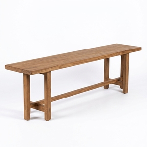 Teak Wood Bench Natural Solid Wooden Long <b>Stool</b> <b>Garden</b> Patio Seating Dining Room Chair Traditional Home Furniture Box - Product Image 1
