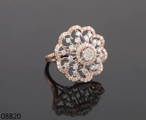 Anillo de Compromiso D'VINS JEWELS en Oro Rosa con Diamante de Corte Brillante Redondo, Diamantes Cultivados, Estilo Clásico para Mujer, Certificado IGI - Product Image 3