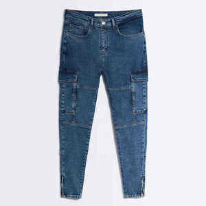 Wholesale Reasonable Price <b>Men</b> Straight Casual Breathable High Waist 100% Cotton Light Wash Slim Fit Jean Pants - Product Image 3
