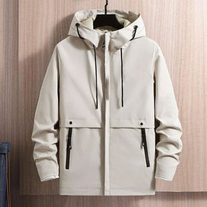 Veste coupe-vent doublée de satin au toucher doux, confortable et décontractée, imperméable avec revêtement DWR, pour l'extérieur - Product Image 1