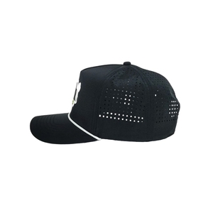 OEM Factory Custom Golf <b>Hat</b> Laser Cut Breathable Rope Cap Performance Adjustable Closure Custom Rubber Patch Logo Vietnam Bulk - Product Image 3