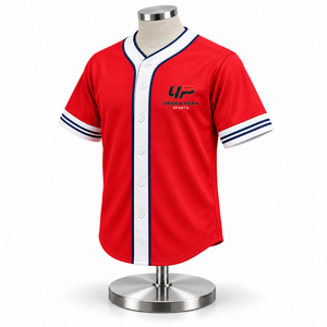 Camiseta de Béisbol Profesional con Cierre de Botones Completos, Costuras Duraderas y Tela Deportiva Cómoda para Entrenamiento en Equipo - Product Image 3