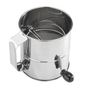 Utensilios de Cocina, Tamizador de Harina de Acero Inoxidable para Hornear, Tamiz de Harina con Manivela, 3 Tazas, 5 Tazas y 8 Tazas - Product Image 2