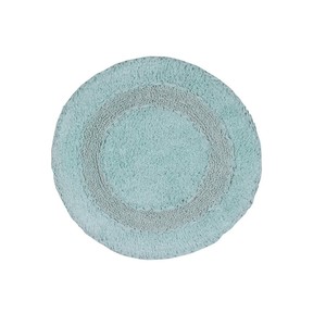 Round Cotton <b>Bath</b> <b>Mat</b> in Mint Green with Non-Slip Rubber Backing for Modern Home Use - Product Image 2