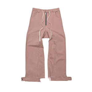 กางเกงยีนส์ทรงตรงแบบมีหัวเข็มขัดสั่งทำพิเศษ แฟชั่นวินเทจสไตล์ญี่ปุ่น ผ้าเดนิมขอบดิบ ระบายอากาศได้ดี เอวกลาง น้ำหนักเบา - Product Image 1