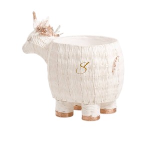 Cesta de Almacenamiento de Jacinto de Agua con Patas, Diseño de Unicornio, Blanca, Tejida, Organizador de Juguetes, Decoración para Cuarto de Niñas - Product Image 2