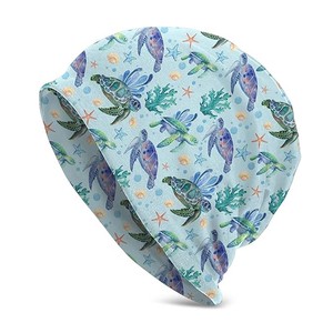 Bonnet imprimé paresseux mignon 100% acrylique unisexe pour adulte, casquette d'hiver à motif dessin animé, style décontracté 56-58CM - Product Image 2