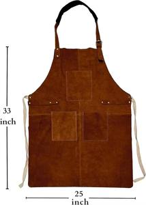 Tablier de Luxe en Cuir Véritable pour le Travail, le Barbecue, la Cuisine, le Bâtiment – Tablier en Cuir Fin de Vachette pour Hommes et Femmes, Idéal pour Boucher - Product Image 4