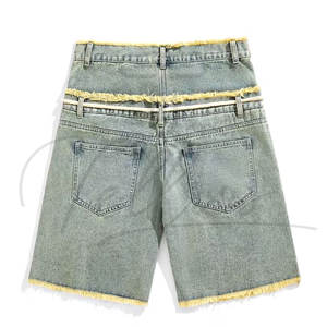 กางเกงยีนส์ขาสั้นผู้ชายแฟชั่นไฮสตรีท แห้งเร็ว ไซส์ใหญ่ ระบายอากาศได้ดี ผลิตจากผ้าเดนิม - Product Image 4