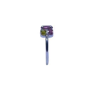 Bague classique pour femme en argent sterling 925 plaqué or avec pierres précieuses multi-tourmalines, idéale pour les mariages - Product Image 4