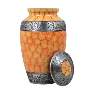 โกศบรรจุอัฐิอลูมิเนียมสีฟ้าครามลายแตก สำหรับผู้ใหญ่ ใช้ในพิธีศพ - Product Image 3
