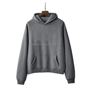Sweat à capuche en molleton de qualité Streetstyle 2026 pour homme, sweats à capuche oversize tendance pour hommes, sweat à capuche en molleton uni 380g - Product Image 2