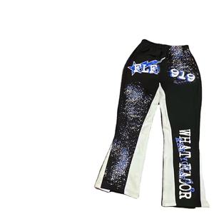 Survêtement évasé pour hommes 450 GSM Ensemble sweat à capuche et pantalon de survêtement avec logo personnalisé Costumes d'hiver à fermeture éclair imprimés 100% coton - Product Image 4