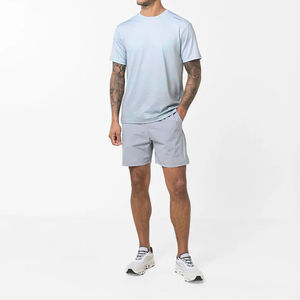 Ensemble de vêtements de sport 2 pièces en coton 100% pur de haute qualité, ensemble de jogging, t-shirt et short, ensembles respirants - Product Image 2